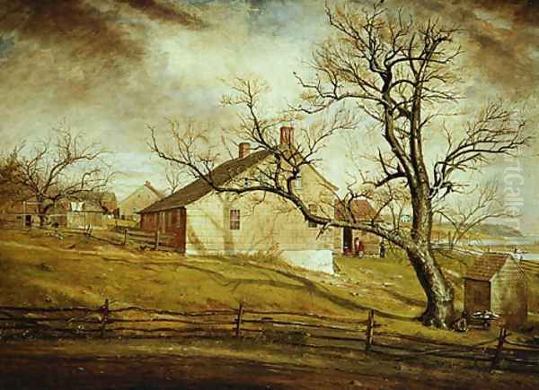 Long Island Farmhouses Oil Painting by William Sidney Mount