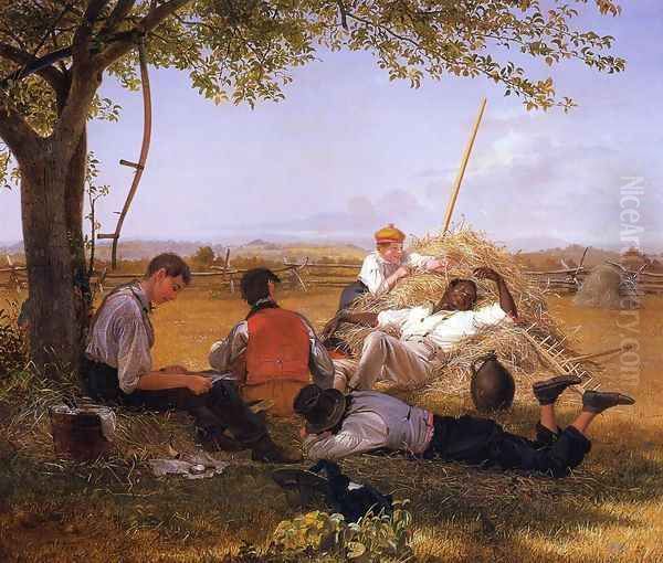 Farmers Nooning Oil Painting by William Sidney Mount