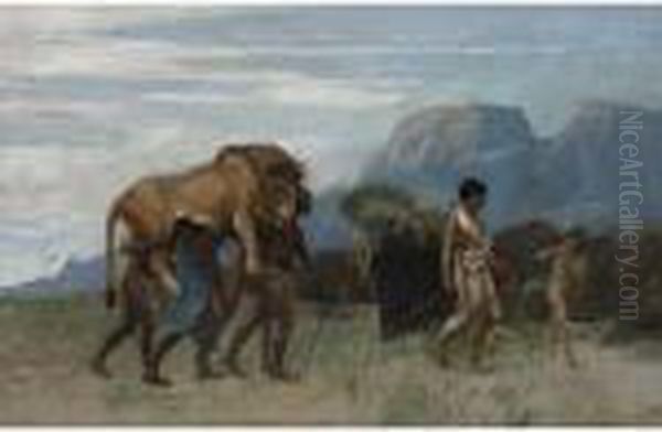 Return From The Lion Hunt Oil Painting by Jean-Leon Gerome