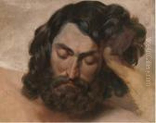 Study Of A Bearded Man Oil Painting by Jean-Leon Gerome