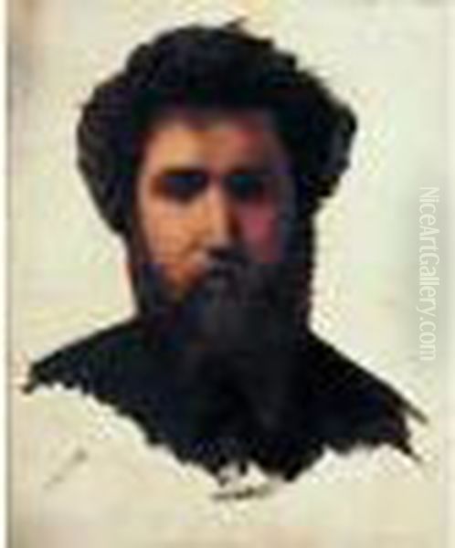 Portrait D'homme Barbu by Jean-Leon Gerome