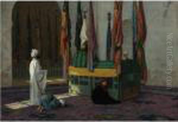 The Sultan's Tomb (fideles Sur Le Tombeau Du Sultan) Oil Painting by Jean-Leon Gerome