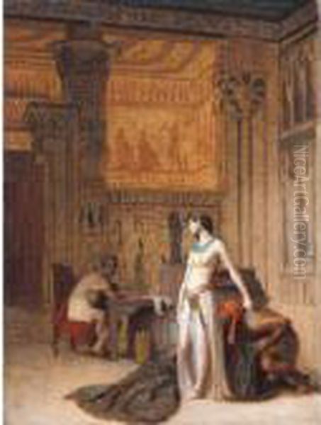 Cleoptre Et Cesar Oil Painting by Jean-Leon Gerome