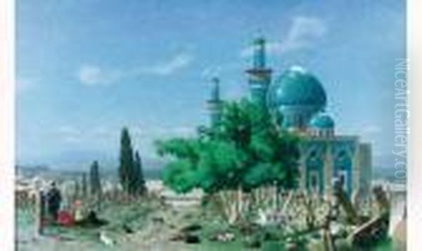 A Mosquee Verte, Circa 1876 Oil Painting by Jean-Leon Gerome