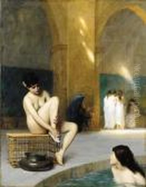 Femme Nue Oil Painting by Jean-Leon Gerome