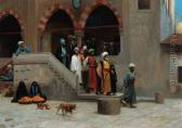 Quittant La Mosquee Oil Painting by Jean-Leon Gerome