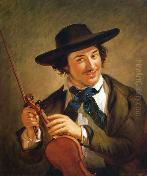 Just in Tune Oil Painting by William Sidney Mount