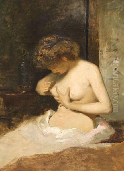 Jeune Femme A Sa Toilette Oil Painting by Henri Gervex