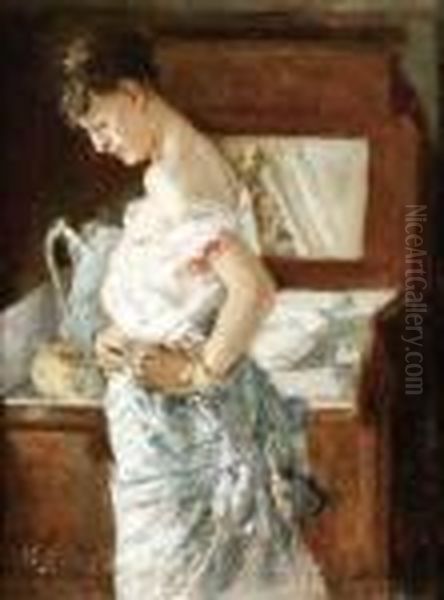 Jeune Femme A La Toilette Oil Painting by Henri Gervex