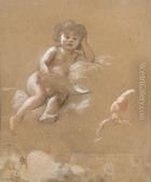 Etude D'enfant Sur Un Nuage Oil Painting by Henri Gervex