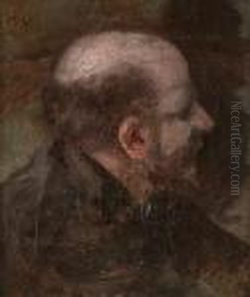 Portrait D'homme De Profil' Oil Painting by Henri Gervex