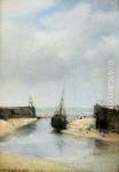 L'entree Du Port, Trouville Oil Painting by Henri Gervex