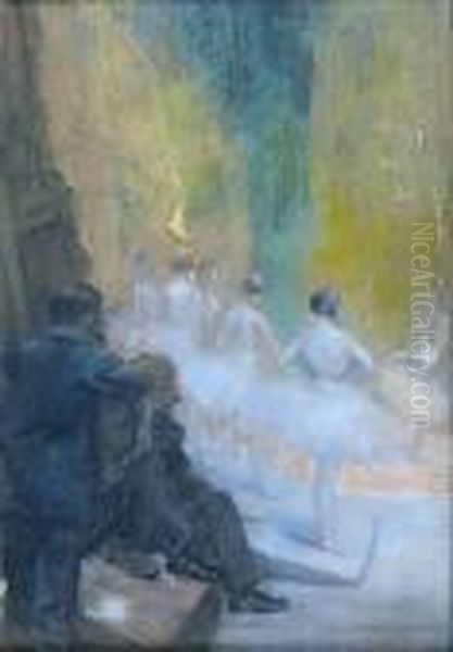 Jeunes Danseuses Sur Scene Oil Painting by Henri Gervex