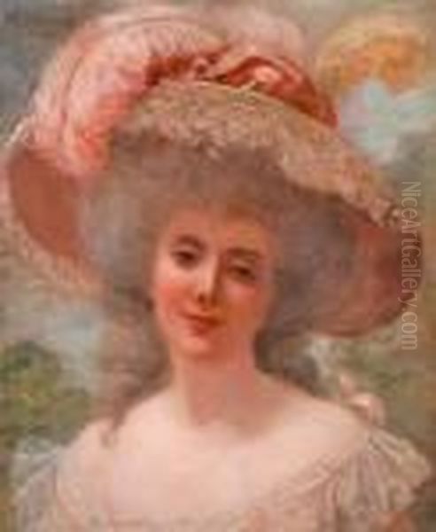 Portrait Presume De Madame Gervex Oil Painting by Henri Gervex