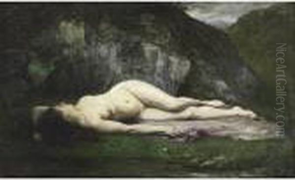 Sleeping Bather Oil Painting by Henri Gervex