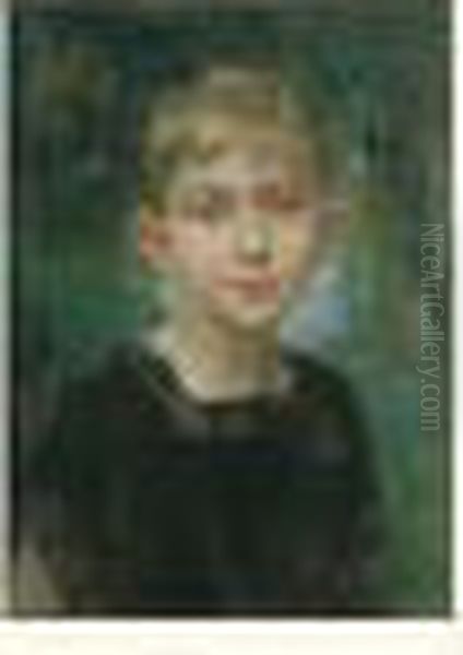 Portrait De Petit Garcon Oil Painting by Henri Gervex