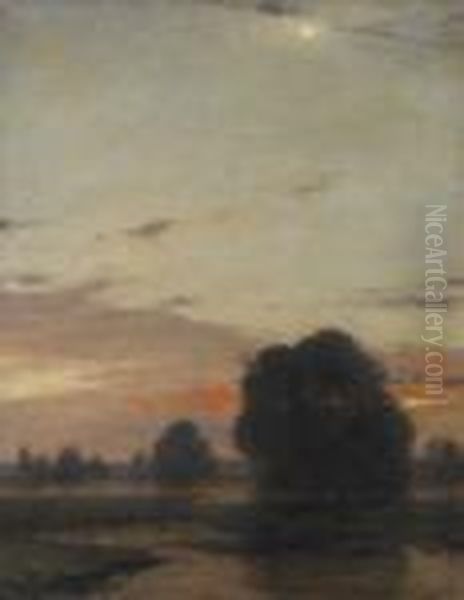 Le Crepuscule A Nogent Oil Painting by Henri Gervex