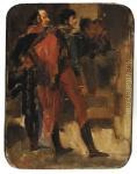 Deux Generaux Oil Painting by Henri Gervex