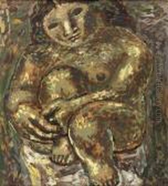 Nude Oil Painting by Leo Gestel