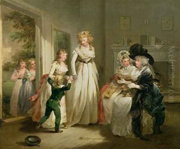 A Visit to the Boarding School 1788 Oil Painting by George Morland