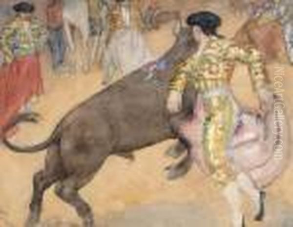 Plaza De Toros Oil Painting by Leo Gestel