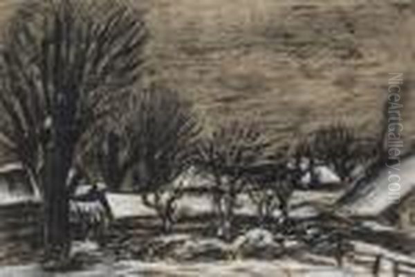 Landscape With Trees Oil Painting by Leo Gestel