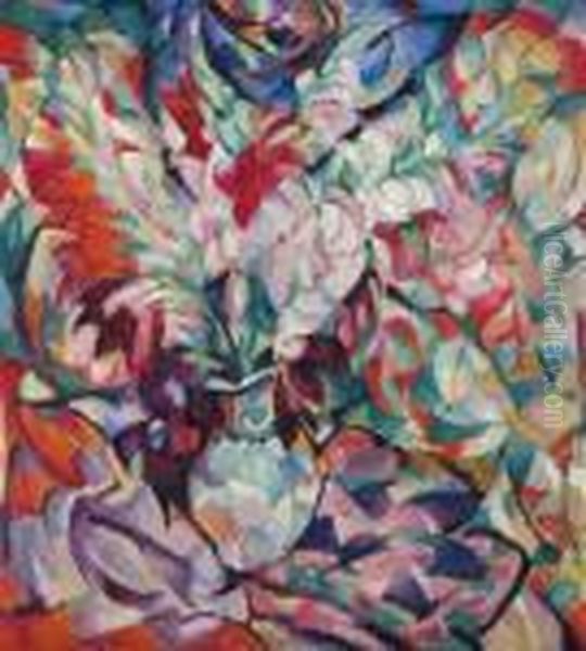 Gladiolen Oil Painting by Leo Gestel