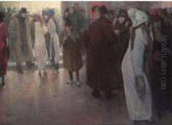 Sortie De L'opera Oil Painting by Leo Gestel