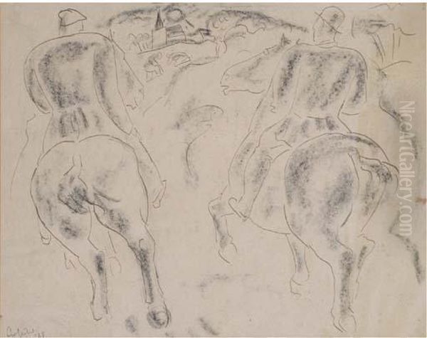 Riding Near Laren Oil Painting by Leo Gestel