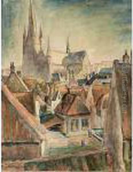 View Of Woerden Oil Painting by Leo Gestel