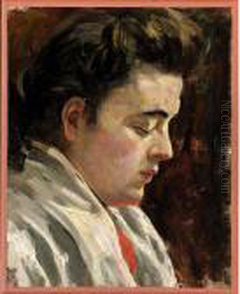 Portret Van Vrouw Oil Painting by Leo Gestel