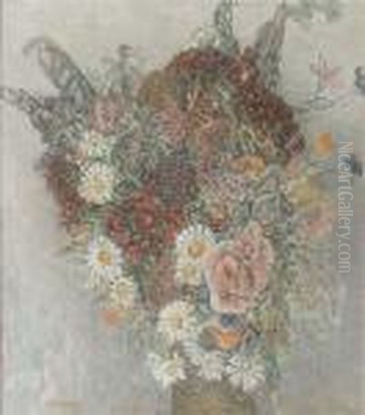 Zomerbloemen - Still Life With Summer Flowers Oil Painting by Leo Gestel