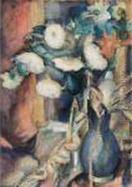 Bloemstilleven Oil Painting by Leo Gestel