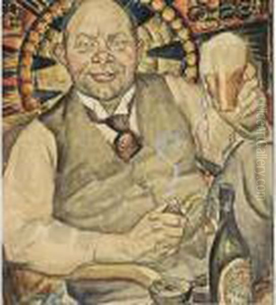 Piet Boendermaker Oil Painting by Leo Gestel