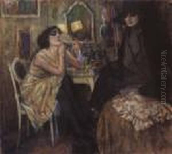 Femme A Sa Toilette Oil Painting by Leo Gestel