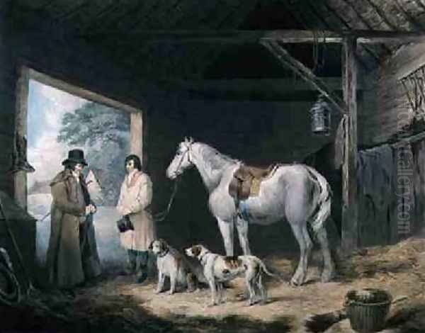 Paying the Hostler Oil Painting by George Morland