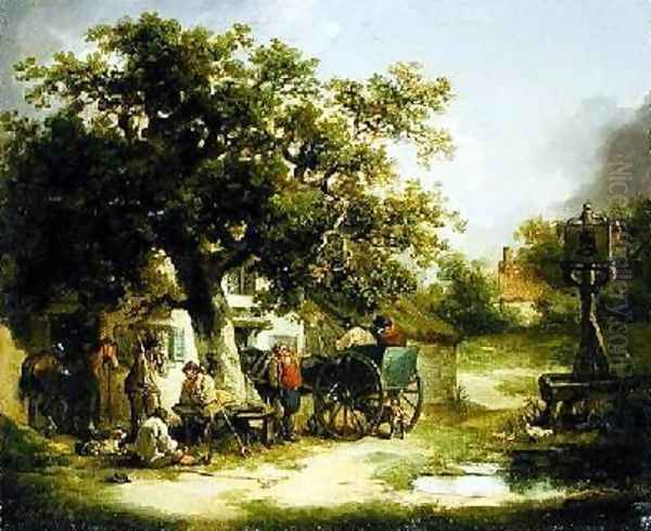 The Bell Inn Kilburn Oil Painting by George Morland