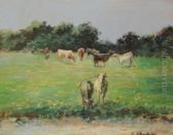 Pascolo Oil Painting by Cesare Gheduzzi