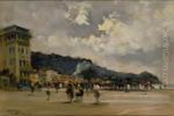 Veduta Di Rapallo Oil Painting by Cesare Gheduzzi