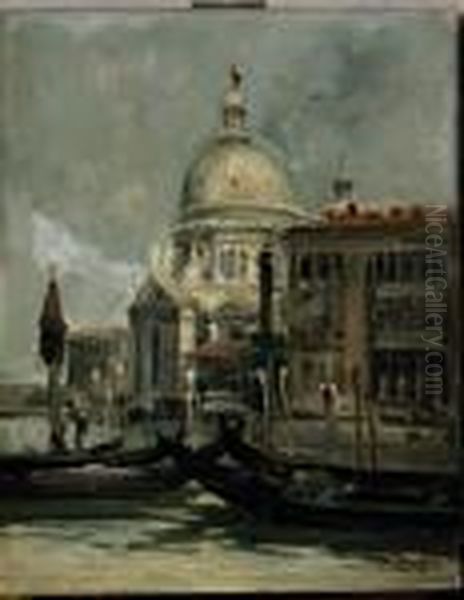 Venezia - Chiesa Della Salute Oil Painting by Cesare Gheduzzi