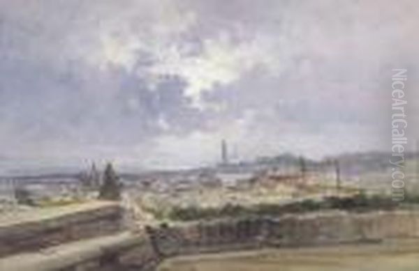 Veduta Di Genova Da Castelletto Oil Painting by Cesare Gheduzzi