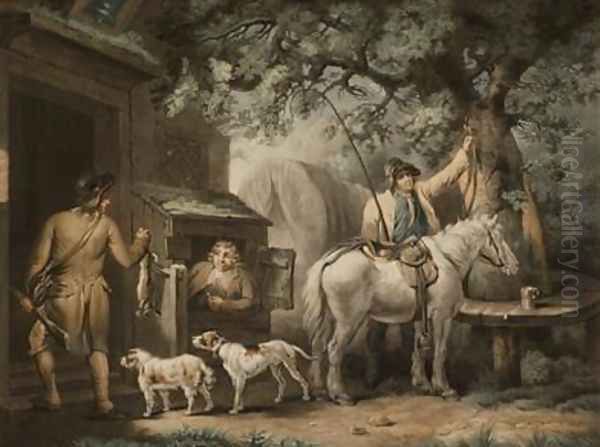 The Sportsmans Return Oil Painting by George Morland