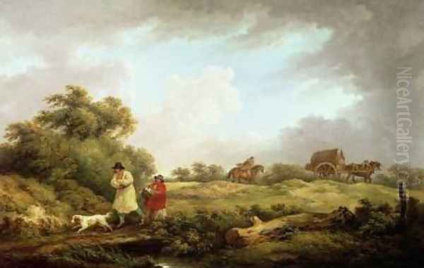 Windy Day Oil Painting by George Morland