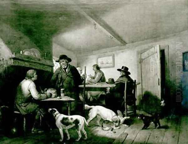 Interior of a Country Inn Oil Painting by George Morland