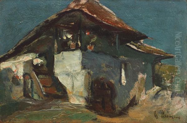 Casa La Campulung Oil Painting by Petrascu Gheorghe