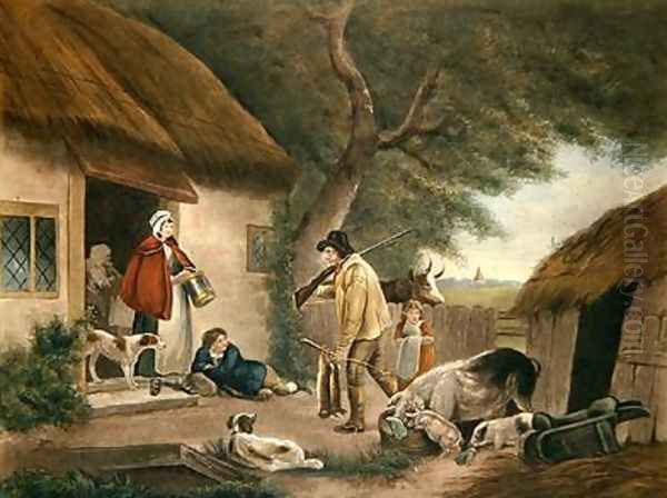 The Warrener Oil Painting by George Morland