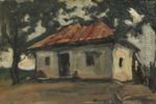 The Isolated House Oil Painting by Petrascu Gheorghe