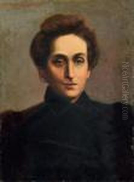 Ritratto Di Signora, Maddalena Rastelli Oil Painting by Oscar Ghiglia