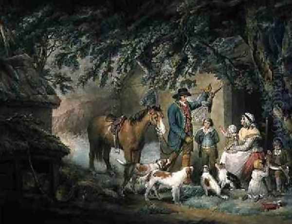 Evening or The Sportsmans Return Oil Painting by George Morland