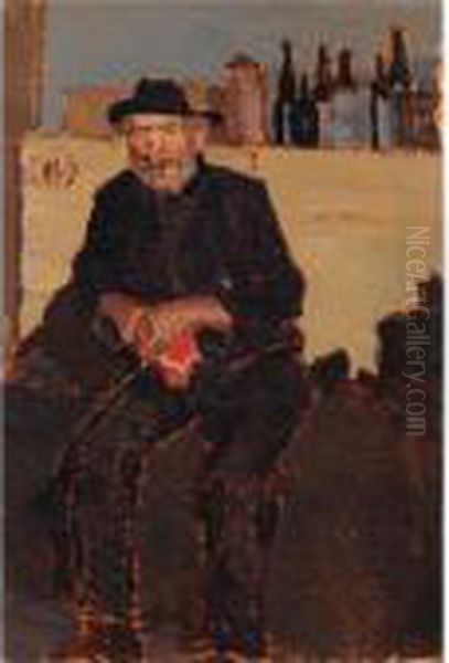 Ritratto Di Uomo Oil Painting by Oscar Ghiglia